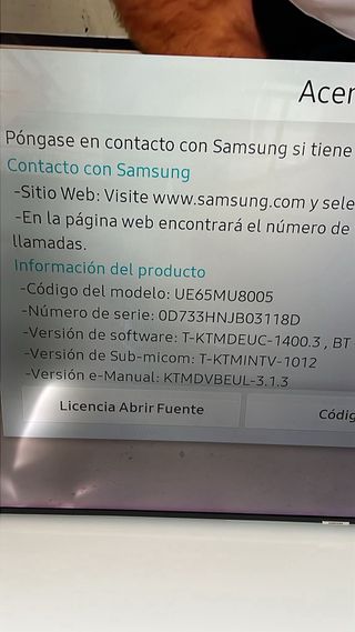 Televisión Samsung 65 pulgadas