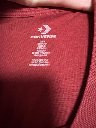 Camiseta Converse Talla S Estampado Zapatillas
