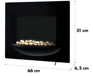 Chimenea Eléctrica Negra con Luces LED