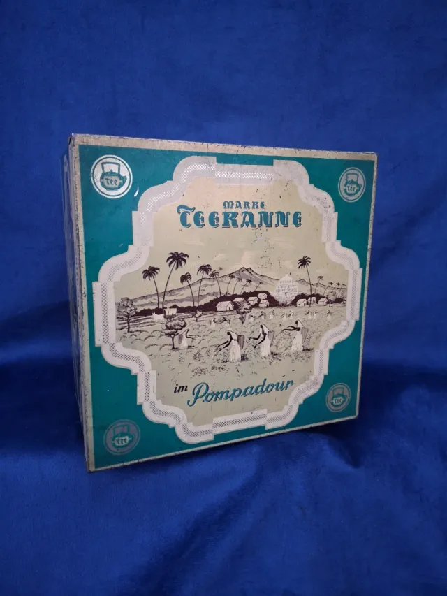 Lata di tè Pompadour antica