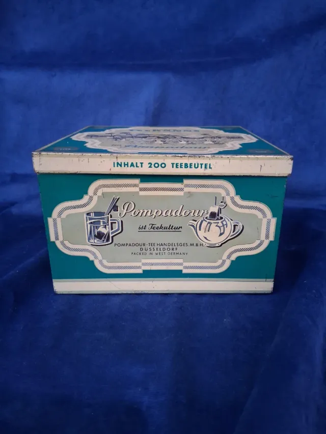 Lata di tè Pompadour antica