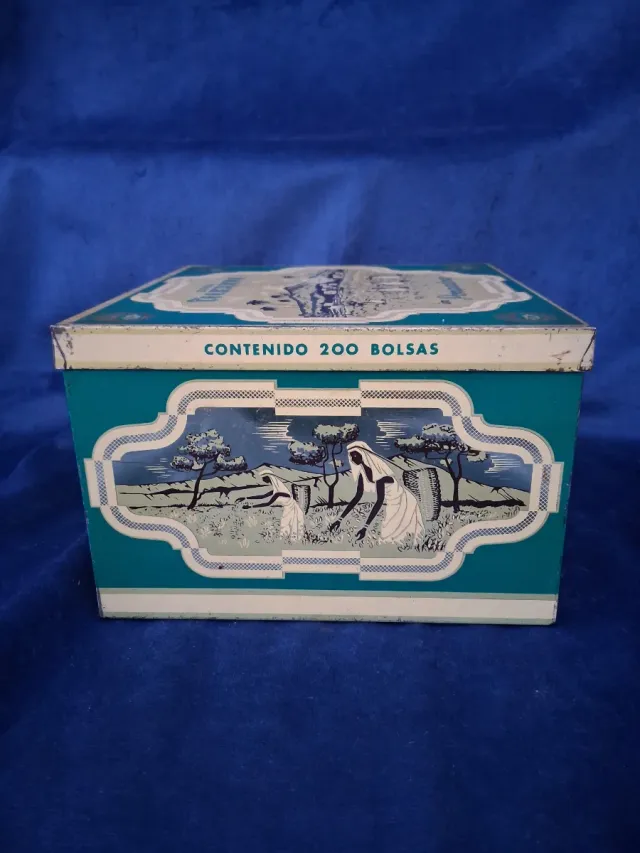 Lata di tè Pompadour antica