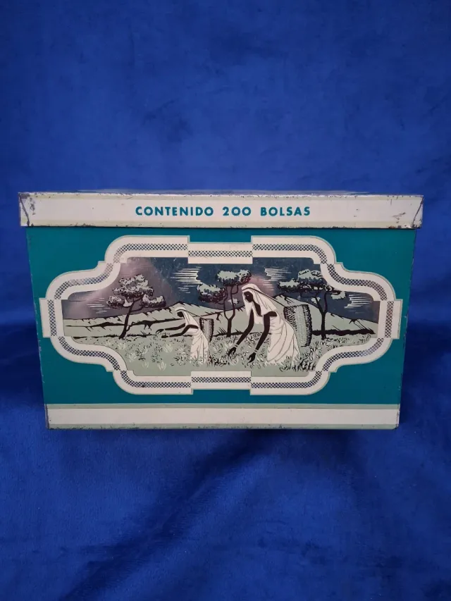 Lata di tè Pompadour antica