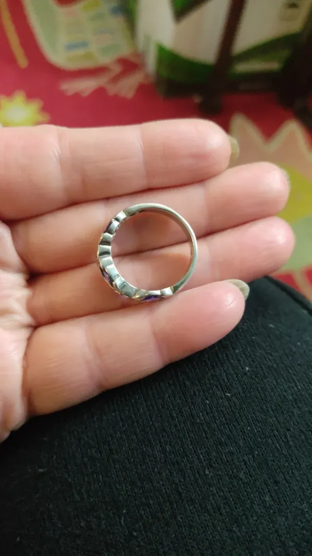 Conjunto de bijuteria antiga roxa