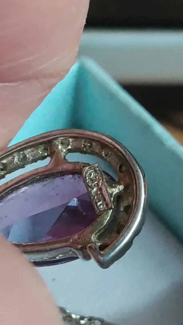 Conjunto de bijuteria antiga roxa