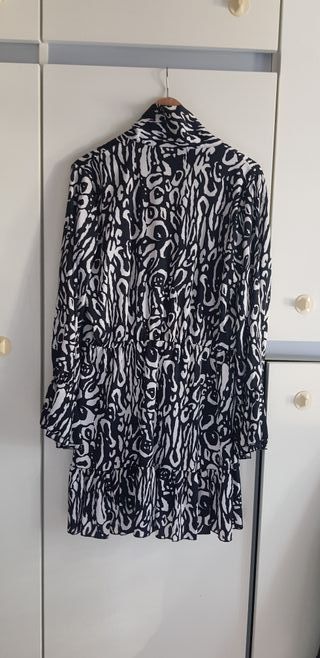 Abito donna fantasia bianco e nero