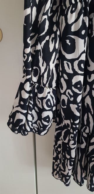 Abito donna fantasia bianco e nero