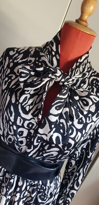 Abito donna fantasia bianco e nero