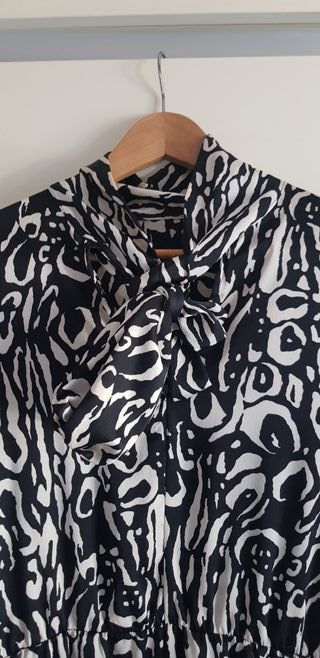 Abito donna fantasia bianco e nero