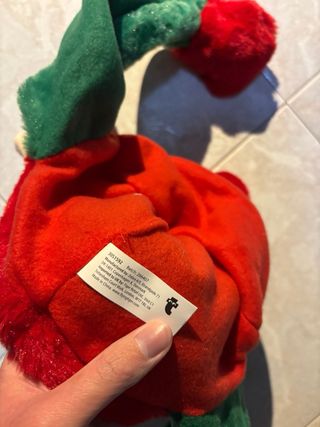 Cappello da elfo adulto verde e rosso