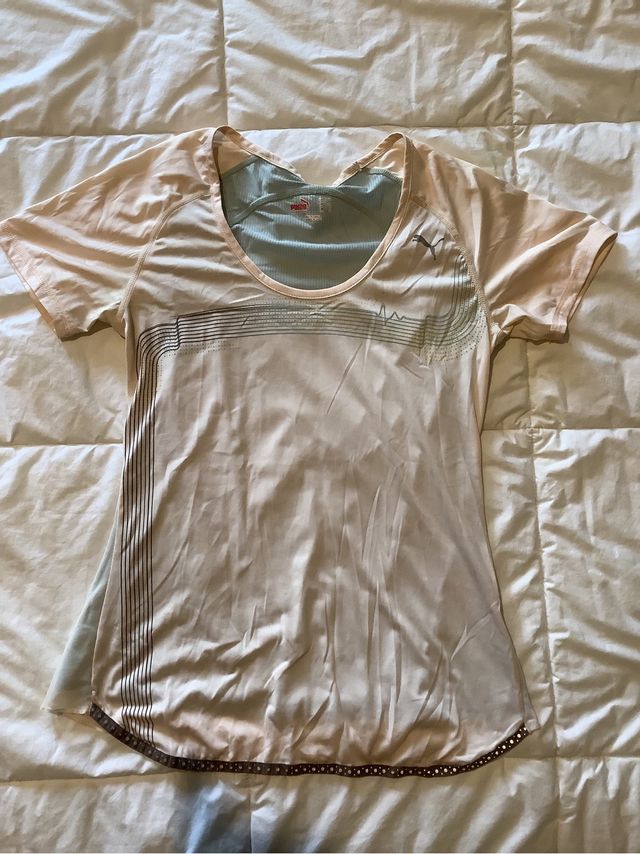 Camiseta técnica Puma rosa/azul claro