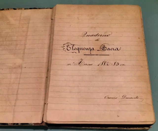 Libretto Manoscritto 1882