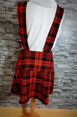 Falda de tirantes cuadros L