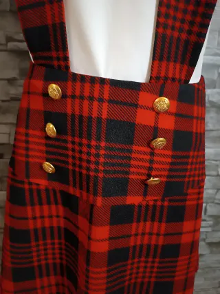 Falda de tirantes cuadros L