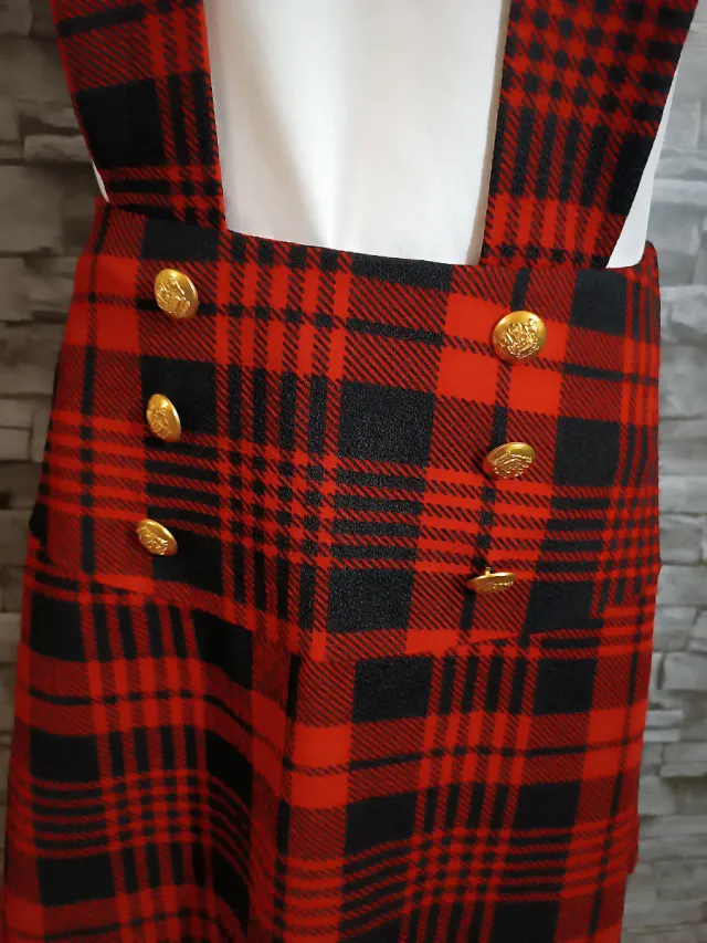 Falda de tirantes cuadros L