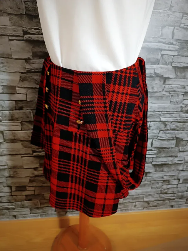 Falda de tirantes cuadros L