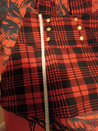 Falda de tirantes cuadros L