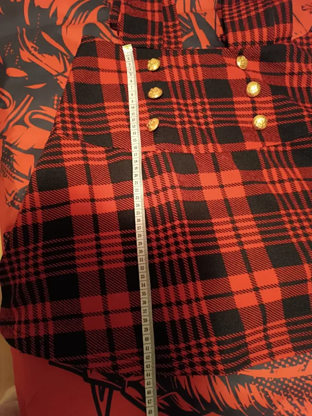 Falda de tirantes cuadros L