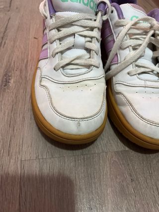 Zapatillas Adidas Niña Talla 35 Morado Blanco