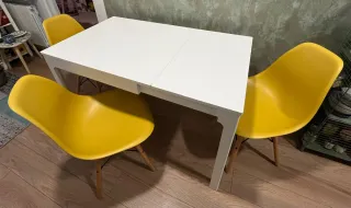 Mesa extensible blanca Ikea EKEDALEN