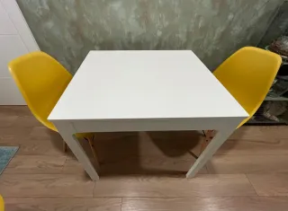 Mesa extensible blanca Ikea EKEDALEN