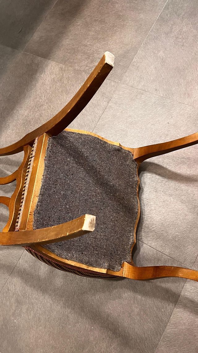 2 Sillas Vintage Madera Tapizadas