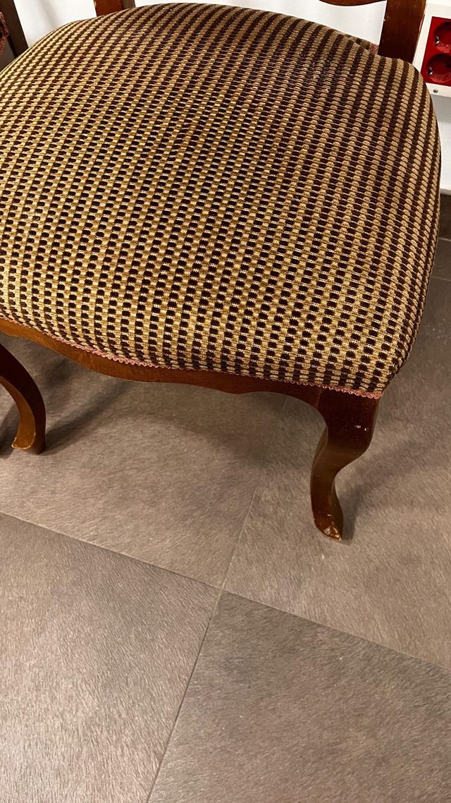 2 Sillas Vintage Madera Tapizadas