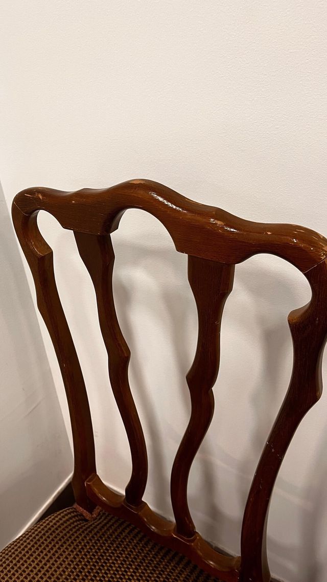 2 Sillas Vintage Madera Tapizadas