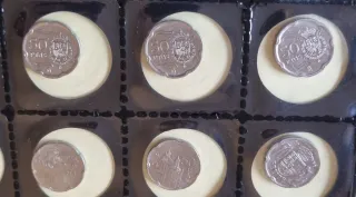 Lote 50 Pesetas Monedas España