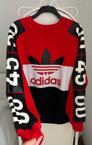 ADIDAS SUDADERA ROJA MUJER M / L