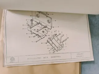 Catálogo  despiece Motocultor MC-1 Montesa origina