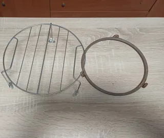 Plato de cristal, rejilla grill para microondas.