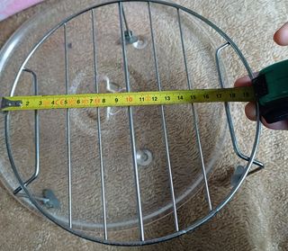 Plato de cristal, rejilla grill para microondas.