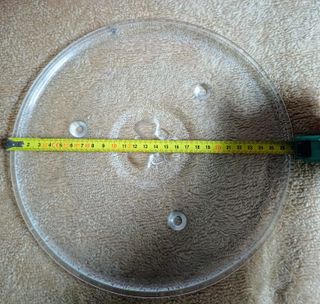 Plato de cristal, rejilla grill para microondas.