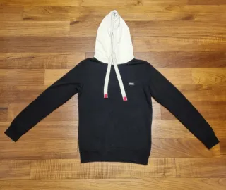 Felpa Pyrex con cappuccio nera taglia S