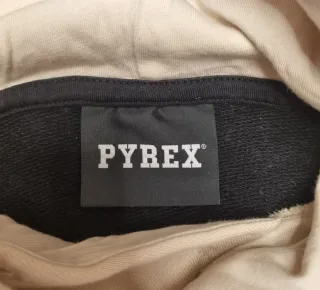Felpa Pyrex con cappuccio nera taglia S