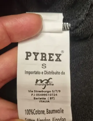 Felpa Pyrex con cappuccio nera taglia S