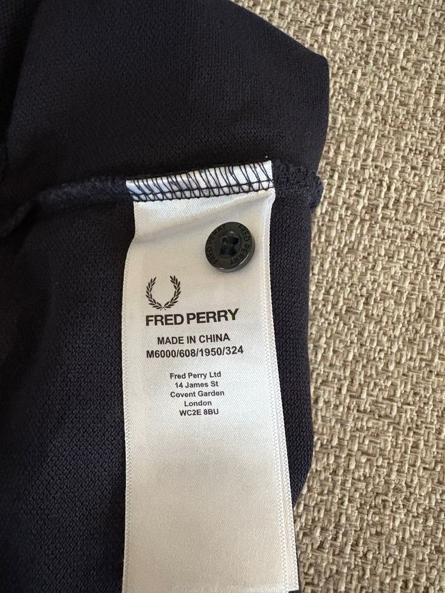 Polo Fred Perry Negro Talla S