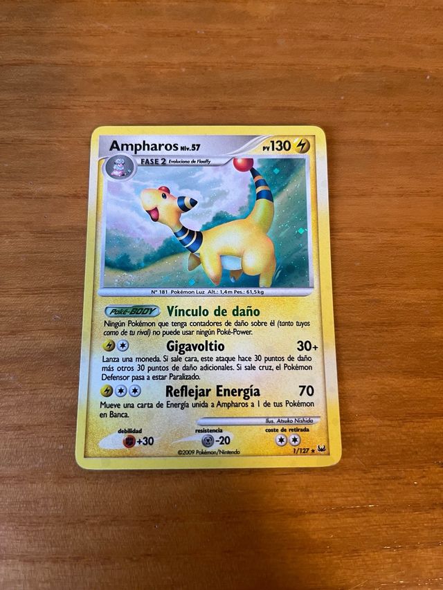 Ampharos Holo 001 Pokémon Platino