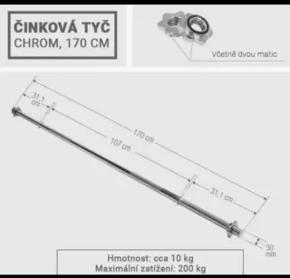 Barra de pesas 170cm NUEVA musculación