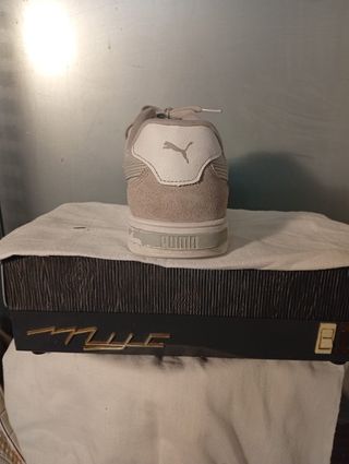 Zapatillas Puma Hombre Gris y Blanco