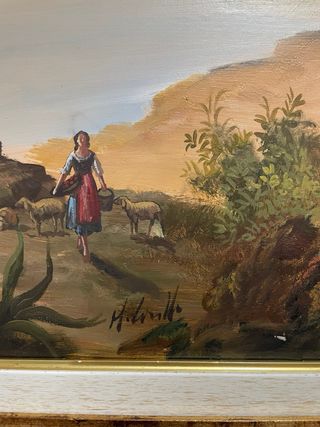 Dipinto Olio Tela Epoca 800/900