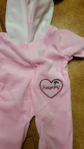 Tutina rosa per bambola con cappuccio