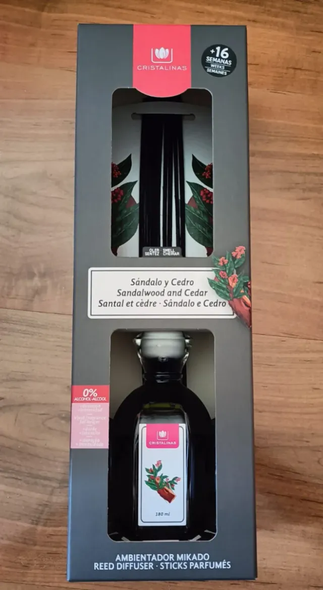 Ambientador Cristalinas Sándalo y Cedro 180ml