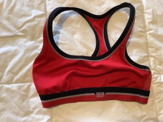 Sujetador deportivo ICH SPORT rojo y negro