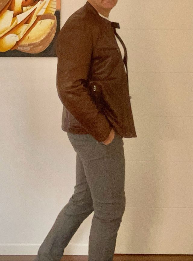 Chaqueta de piel Pepe Jeans T.M Marrón