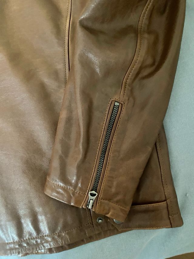 Chaqueta de piel Pepe Jeans T.M Marrón