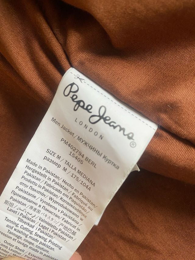 Chaqueta de piel Pepe Jeans T.M Marrón