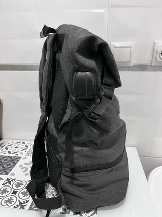 Mochila portátil, escolar o de viaje gris