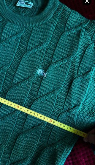 LACOSTE ABRIGO TRENZADO VINTAGE HOMBRE VERDE L